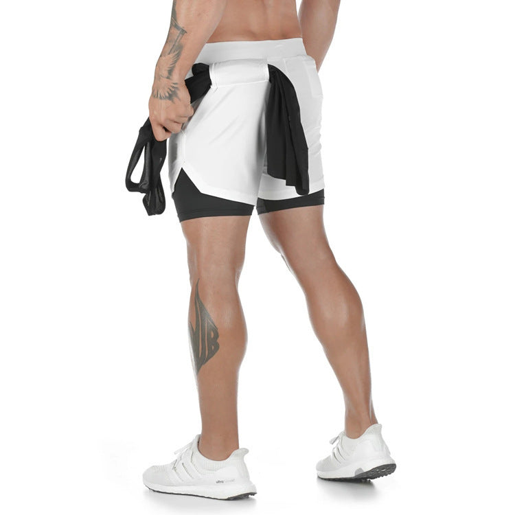 Short de Fitness à Séchage Rapide & Porte-Serviette Intégré