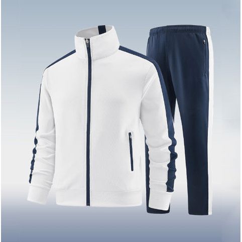 Tricolor color-block sports set