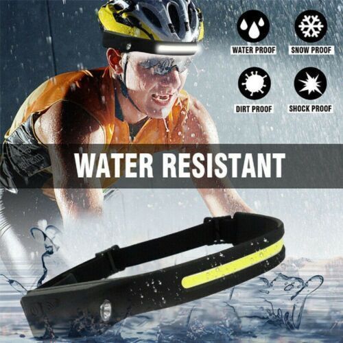Lampe Frontale 1-2 LED COB Rechargeable & Étanche – Capteur de Mouvement