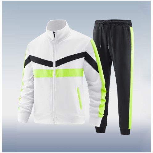 Tricolor color-block sports set