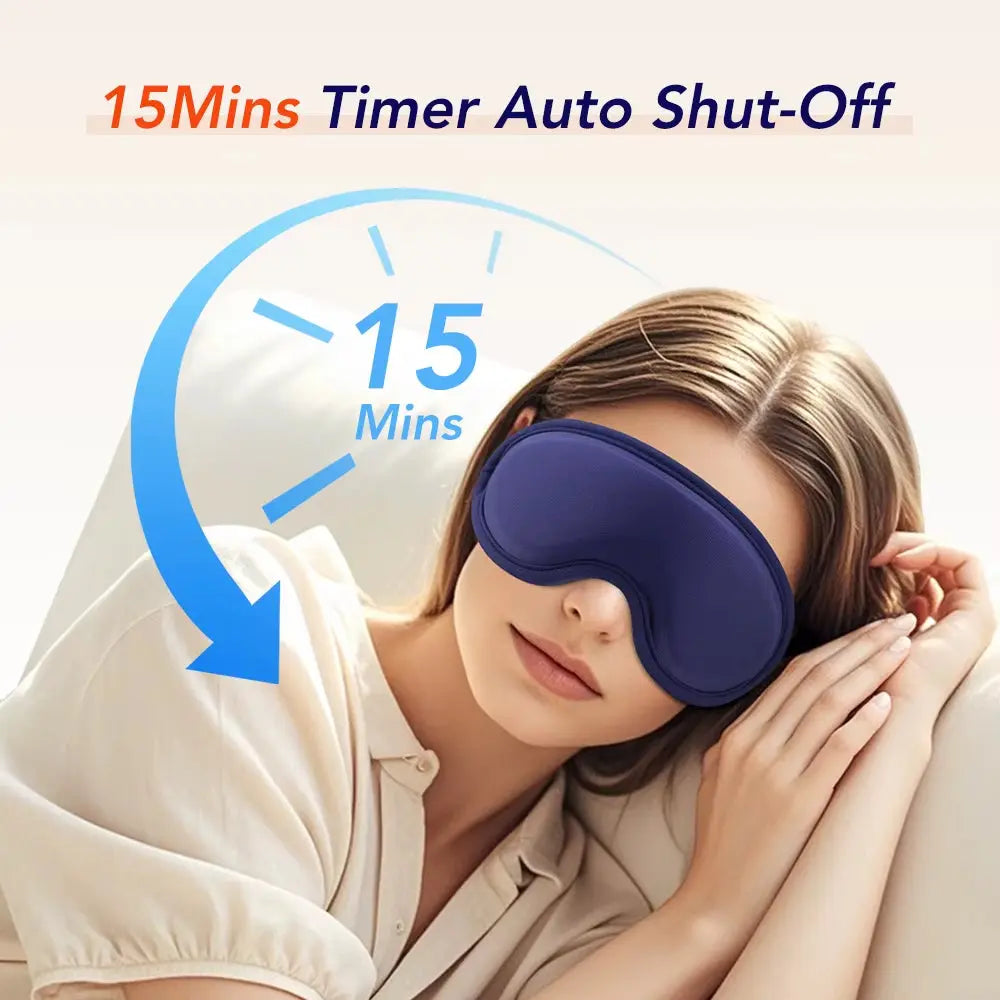 Hot Compress and Massage Eye Mask Electric Heated Eye Massager for Relieve Eye Strain Dark Circles Sleeping Mask Eyeshades