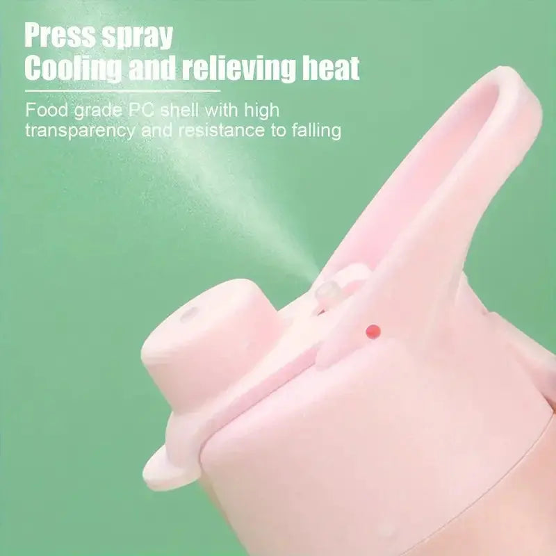 1-4PCS Large Capacity Spray Water Bottle with Straw Gradient Frosted Portable Outdoor Sports Travel Mist Sprayer Reusable Cup