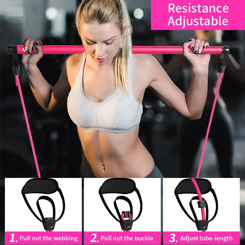 Expandeur Poitrine & Dos | Barre de Musculation Élastique Maison - FITNESS ZEN STORE