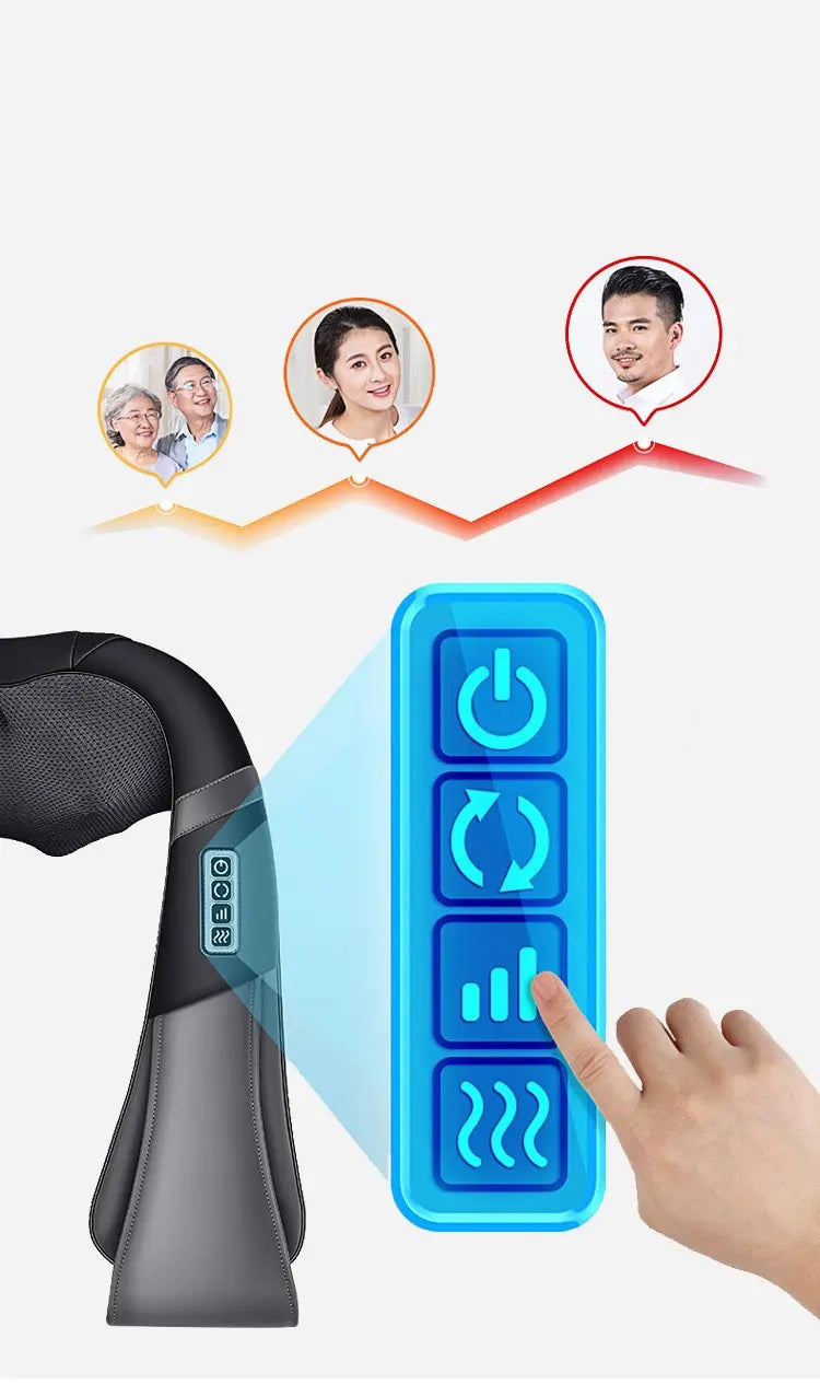 Châle Massant Multifonction | Massage Cervical et Épaules Professionnel FITNESS ZEN STORE