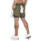 Short de Fitness à Séchage Rapide & Porte-Serviette Intégré