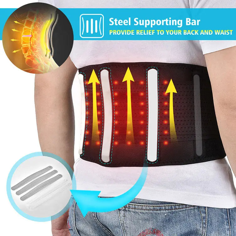 Ceinture Chauffante Massage Lombaire | Infrarouge & Luminothérapie Rouge FITNESS ZEN STORE