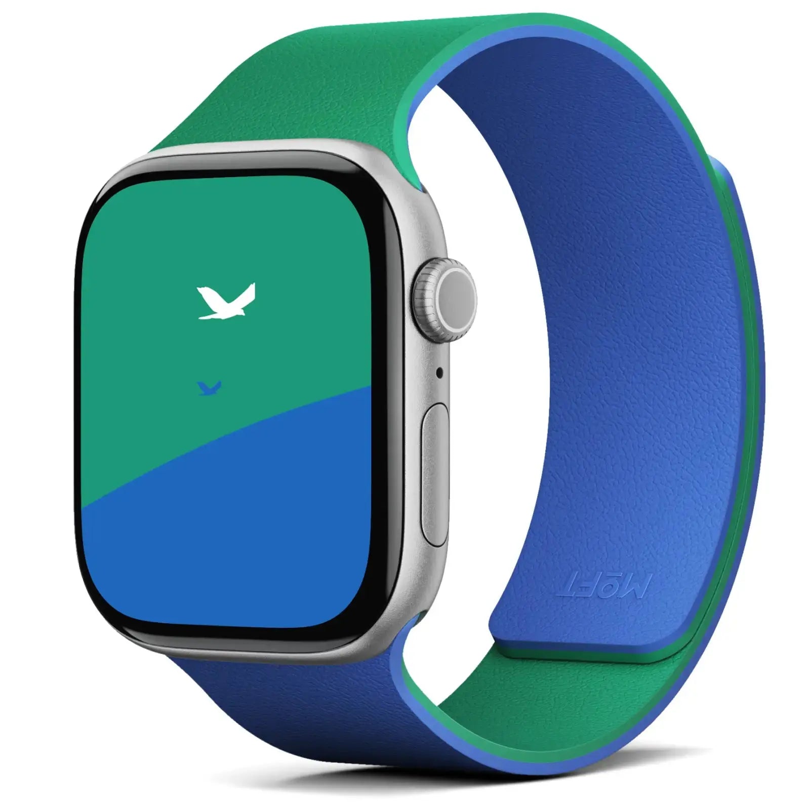 MOFT Snap Duo Watch Bands, Magnetic Apple Watch Bands for Men & Women, Dual-Color Soft Silicone Strap with Magnets and Stainless Steel Connectors, Water-Resistant, Adjustable Comfortable Fit