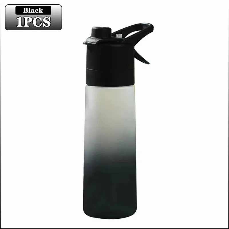 1-4PCS Large Capacity Spray Water Bottle with Straw Gradient Frosted Portable Outdoor Sports Travel Mist Sprayer Reusable Cup