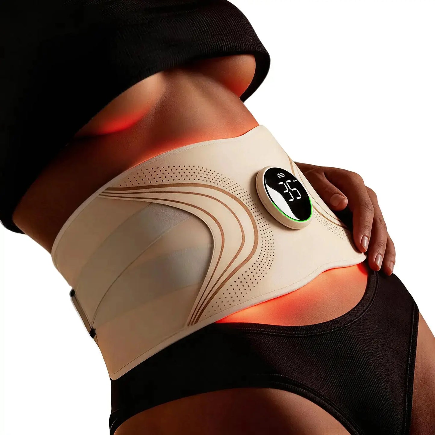INIA PULSE 1064Nm Red Light Belt | All-In-One Postpartum Sculptor: Fade Stretch Marks & Tighten "Mommy Pooch" | 1064Nm Deep-Nir & EMS Abdominal Repair Belt