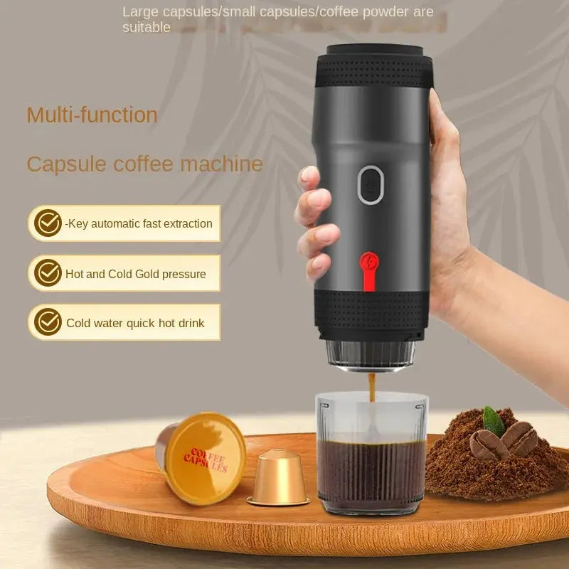 Portable Fully Automatic Espresso Capsule Coffee Machine for Large and Small Capsules of Coffee Powder Electric Coffee Machine