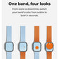 MOFT Snap Duo Watch Bands, Magnetic Apple Watch Bands for Men & Women, Dual-Color Soft Silicone Strap with Magnets and Stainless Steel Connectors, Water-Resistant, Adjustable Comfortable Fit