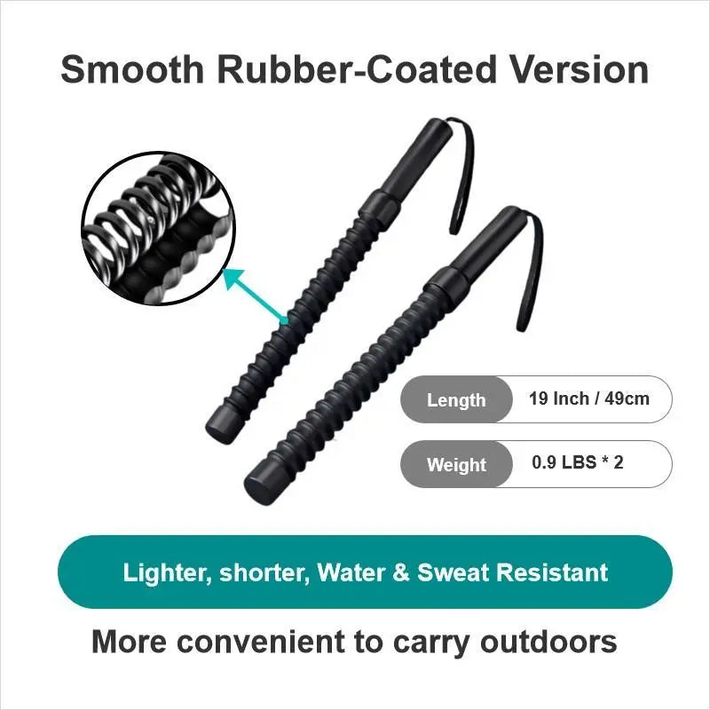 Cordless Battle Ropes, Home Fitness Equipment, Integrated Non-slip Handles, Rubber-coated Springs, Unisex, Suitable For Indoor And Outdoor Training, HIIT Training, Low-impact Cardio Training. - FITNESS ZEN STORE