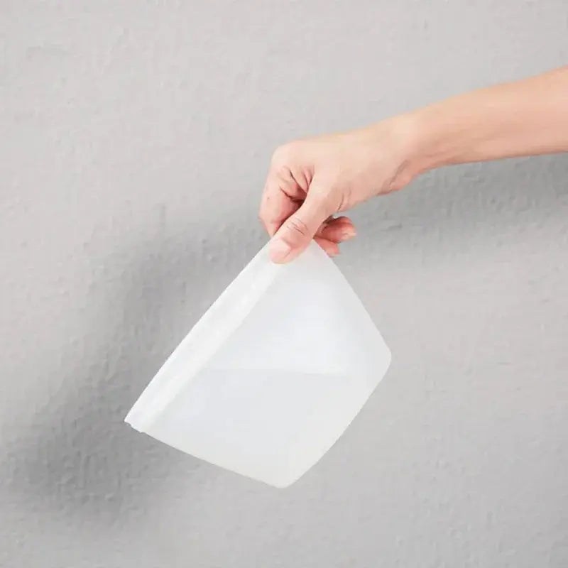 Reusable Silicone Food Storage Bag Fresh-Keeping Sealed Food Bag Ziplock Bags Fridge Storage Food Cover Leakproof Plastic Bags