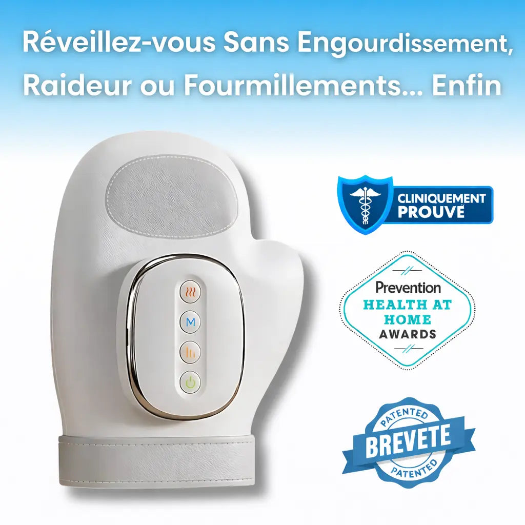HANDRELIEF™ | Masseur Intelligent Poignet & Doigts Air Comprimé & Thermothérapie - FITNESS ZEN STORE
