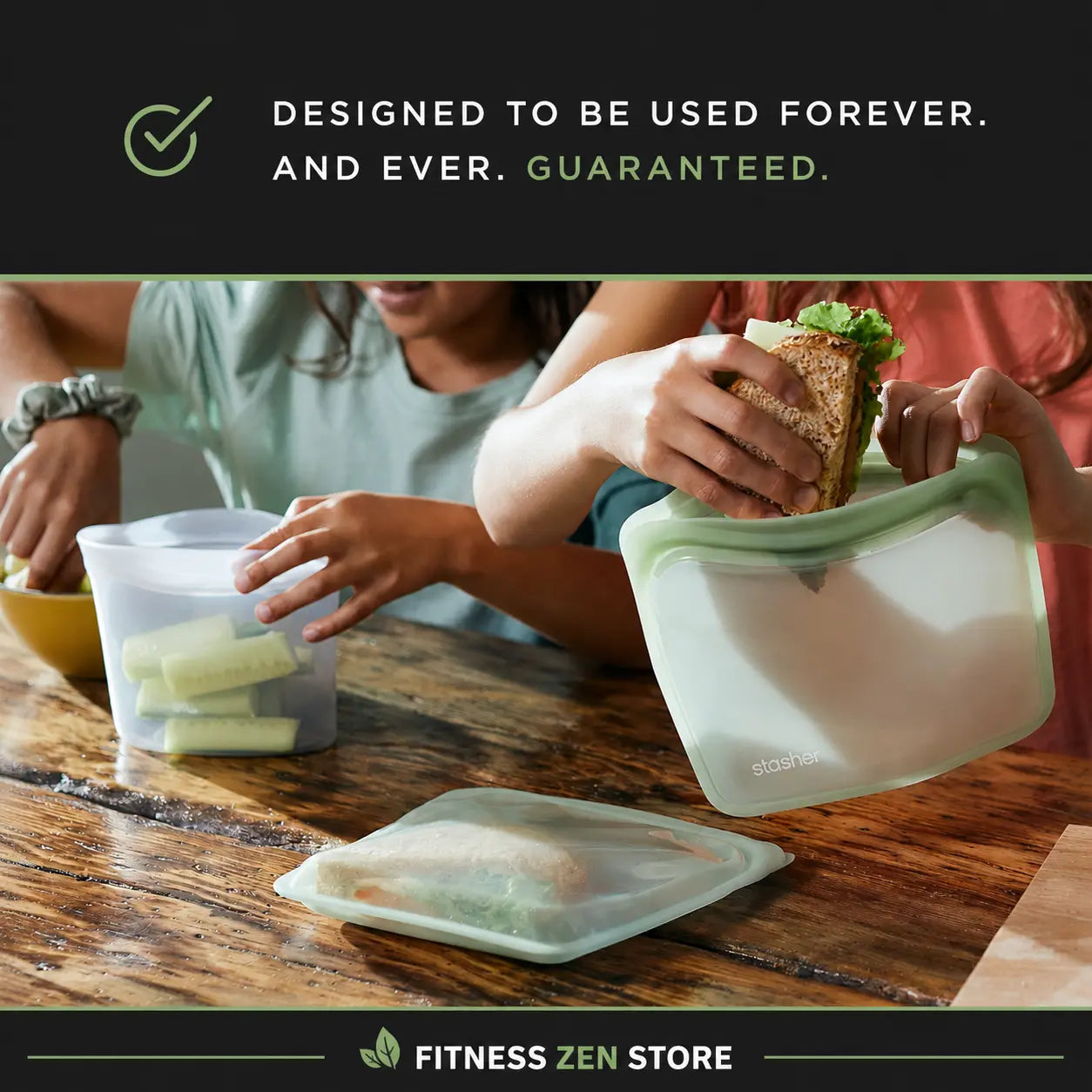 Ziplock — Sacs Alimentaires Réutilisables FITNESS ZEN STORE