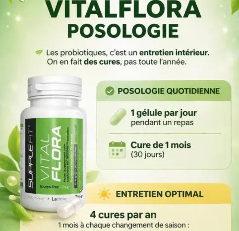 VITALFLORA MICROCORE™ | Probiotiques 25 Milliards - Flore Intestinale FITNESS ZEN STORE