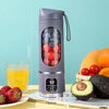Portable USB Rechargeable Fruit Juicer, Portable Juicer Machines, LED Display Juice Blender Cup with Ice-Crushing Function, Suitable for Outdoor & On-The-Go Use, Portable Juice Extractor for Fruits, Portable Smoothie Blender
