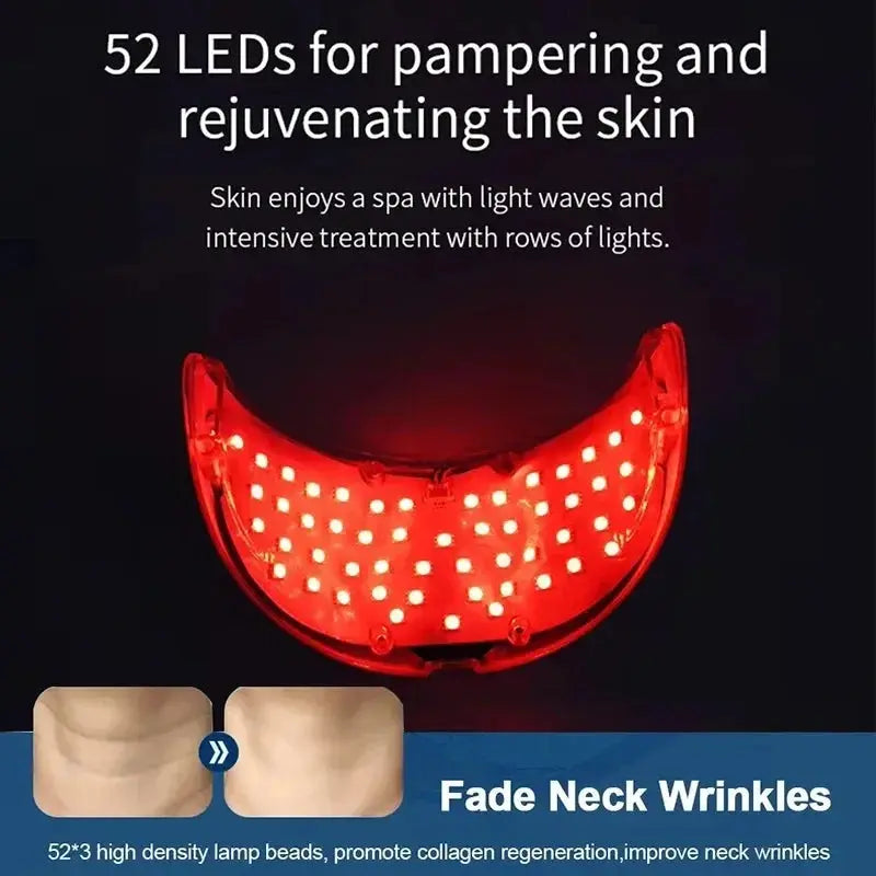 2025 Neck LED Mask 7 Colors Photon Anti-Wrinkle Skin Brightening Neck Beauty Mask Skin Tightening Neck Wrinkle Remover Skin Care photon therapy, LED light therapy, firming, rejuvenation, anti-aging
