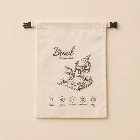 Sac à Pain Réutilisable en Cire d'Abeille | Coton Bio & Zippé FITNESS ZEN STORE