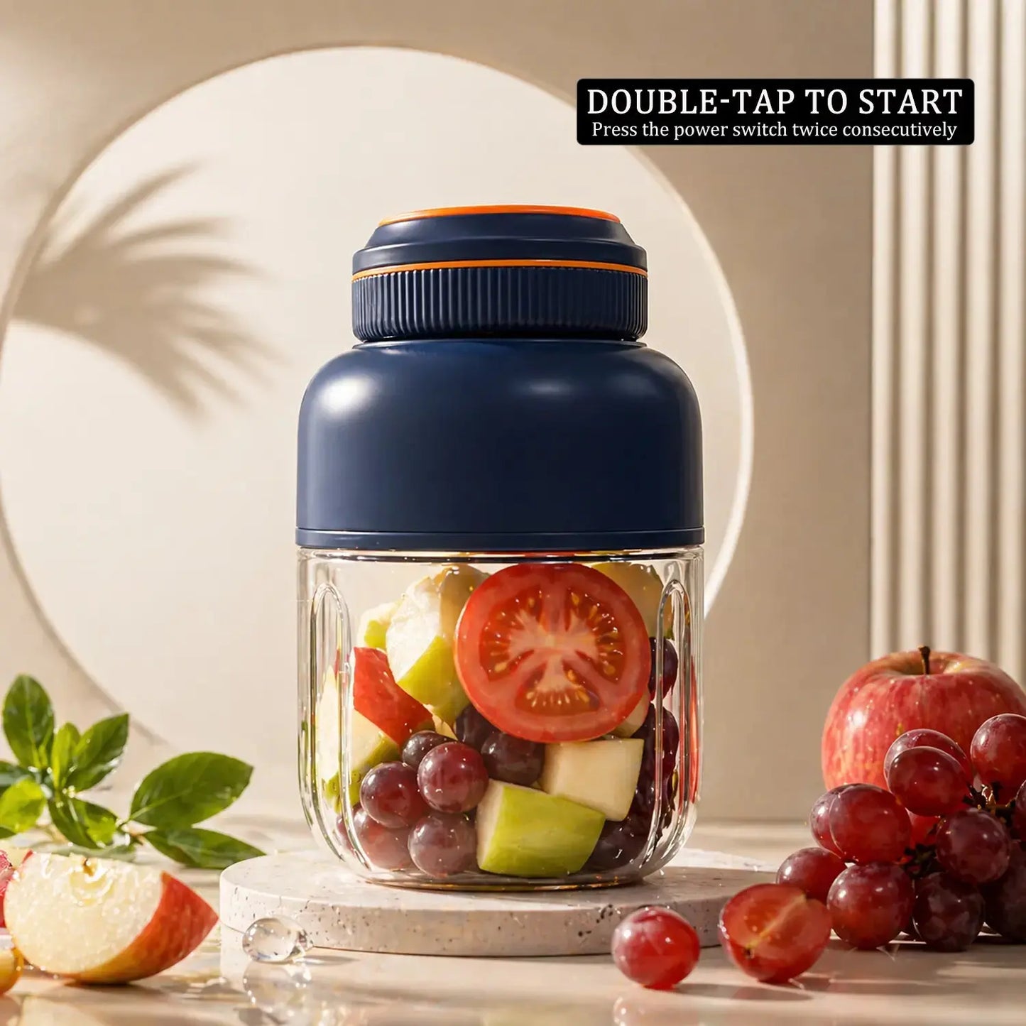 Multimode Juicer Blender 44Oz Wireless USB Rechargeable Electric Blender Easy Clean Handheld Juicer Ideal for Outdoor Camping Fitness Workout Travel Home Kitchen Use for Preparing Smoothies Creams and Healthy Low-Fat Meals
