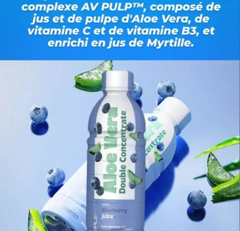 ALOE VERA AV PULP™ | Jus Concentré Digestif, Immunitaire et Antioxydant à la Myrtille - 675ml FITNESS ZEN STORE