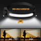 Lampe Frontale 1-2 LED COB Rechargeable & Étanche – Capteur de Mouvement