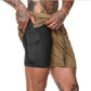 Short de Fitness à Séchage Rapide & Porte-Serviette Intégré