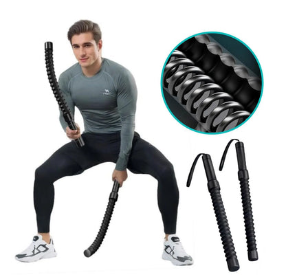 Cordless Battle Ropes, Home Fitness Equipment, Integrated Non-slip Handles, Rubber-coated Springs, Unisex, Suitable For Indoor And Outdoor Training, HIIT Training, Low-impact Cardio Training. - FITNESS ZEN STORE