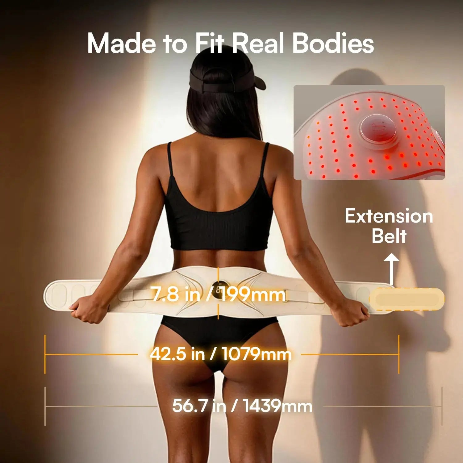 INIA PULSE 1064Nm Red Light Belt | All-In-One Postpartum Sculptor: Fade Stretch Marks & Tighten "Mommy Pooch" | 1064Nm Deep-Nir & EMS Abdominal Repair Belt