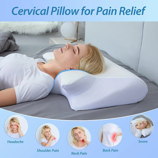 Oreiller Cervical Orthopédique 2 en 1 – Soutien Ergonomique & Soulagement des Douleurs