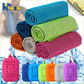 10PCS Portable Mini Silica Gel Set Cold Towel Polyester Fiber Outdoor Cooling Towel Fitness Sports Gym Run Quick Dry Cool Towel