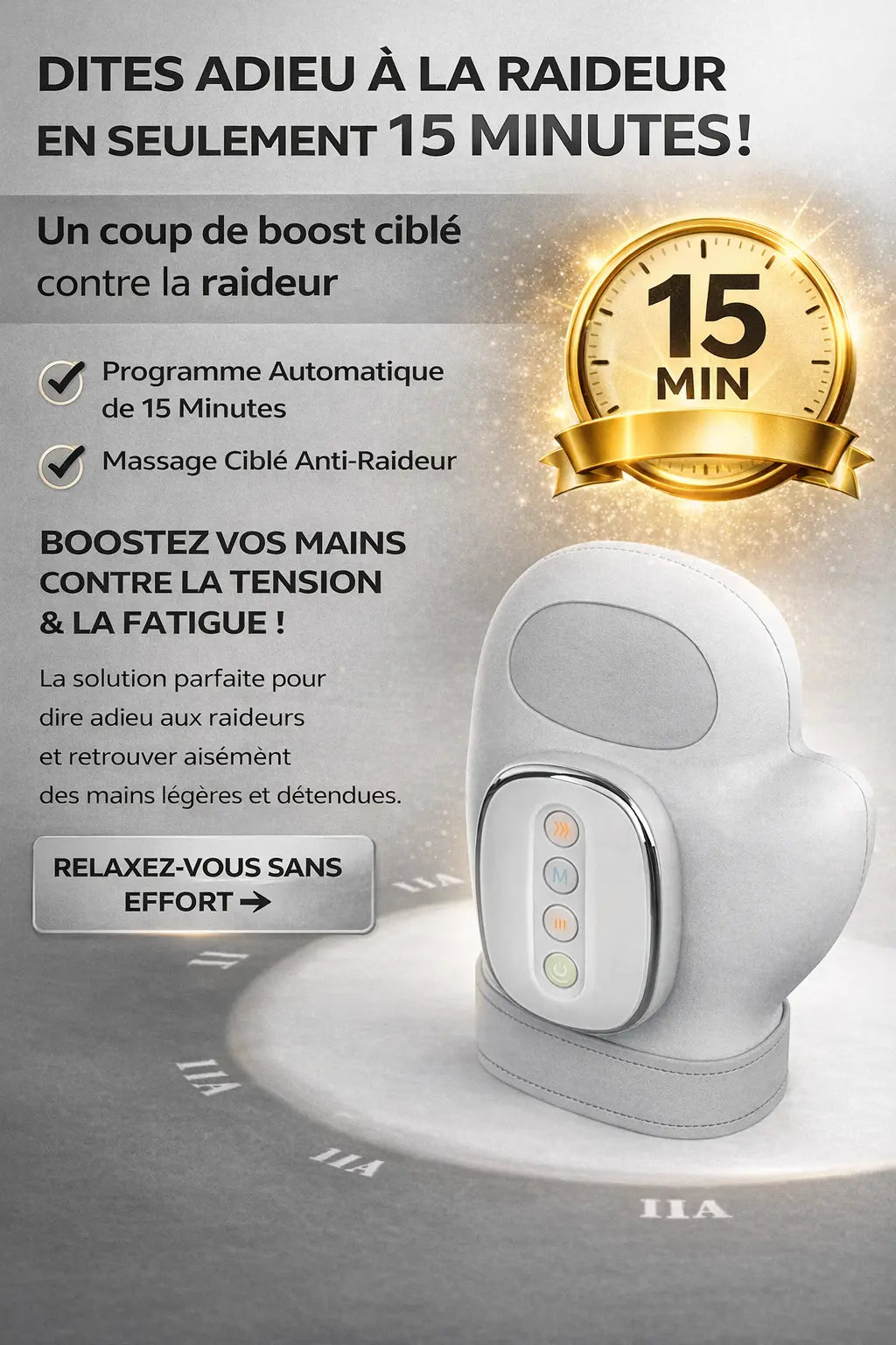 HANDRELIEF™ | Masseur Intelligent Poignet & Doigts Air Comprimé & Thermothérapie - FITNESS ZEN STORE
